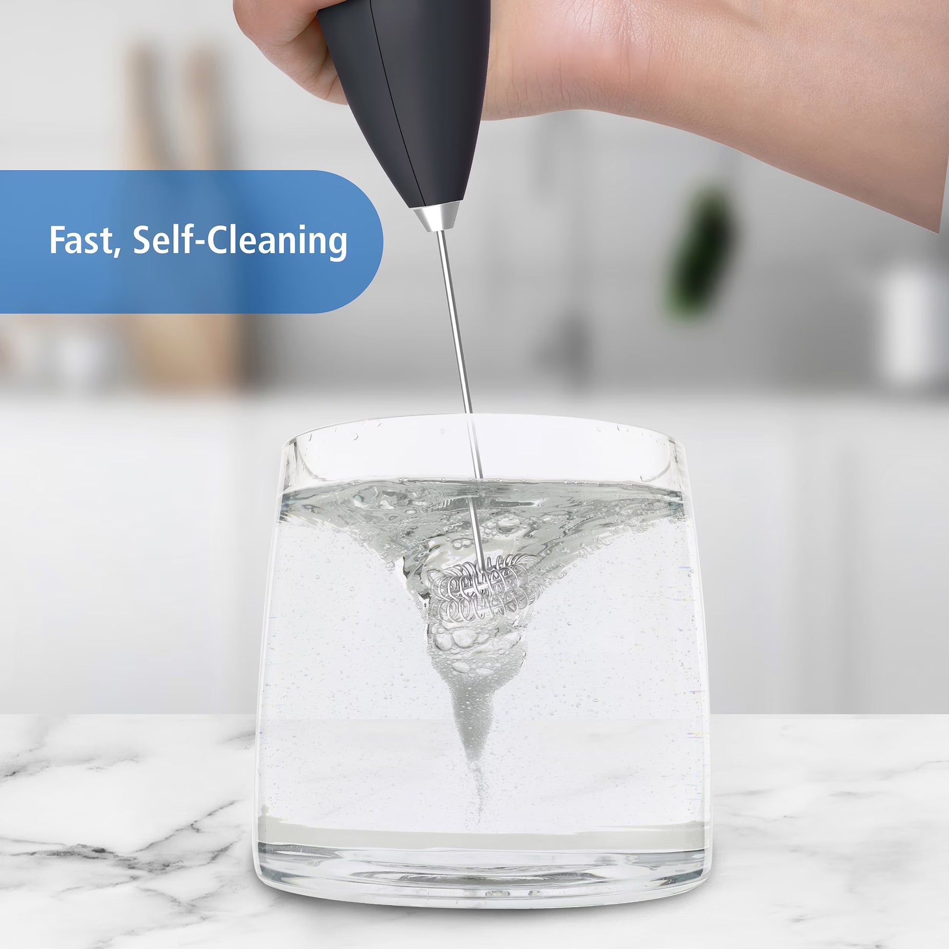 Milk Frother, Battery-Powered Handheld Milk Frother Wand